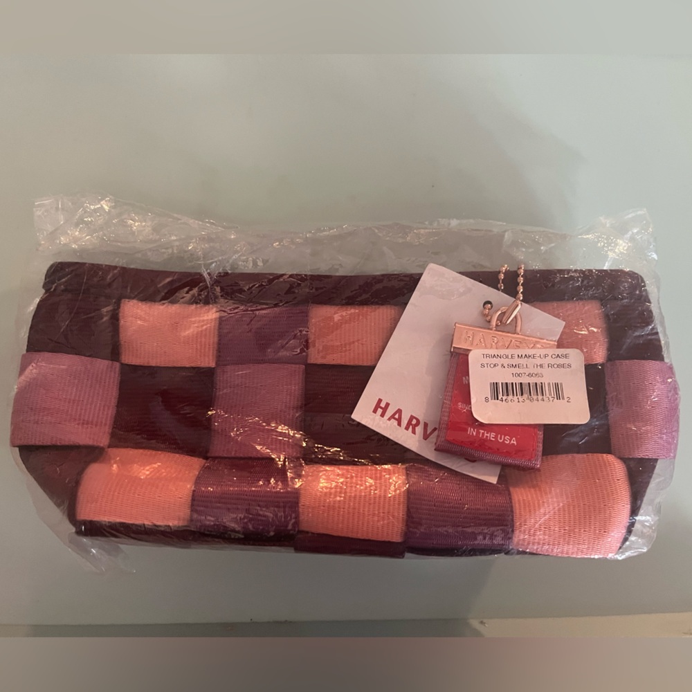 NWT Harveys Stop and Smell the Roses Triangle Makeup Case